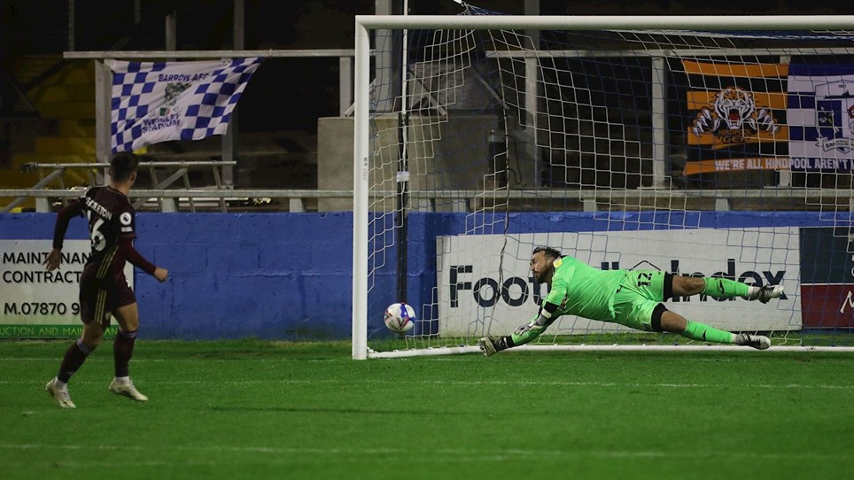 A photo of Josh Lillis saving a penalty