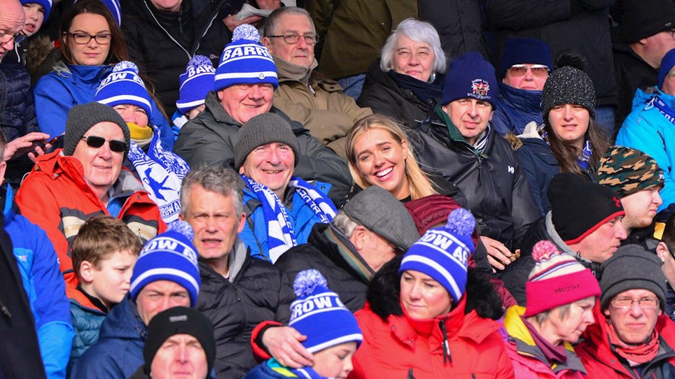 A photo of Barrow supporters