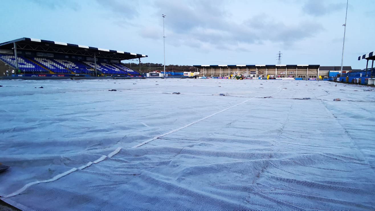 A photograph of the pitch at Barrow