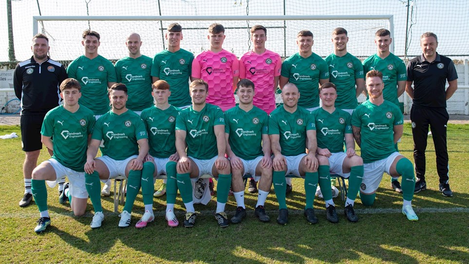 A team photograph of Holker Old Boys in 2021/22
